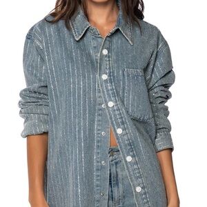 AKIRA Blue Jean Jacket with Silver Accents